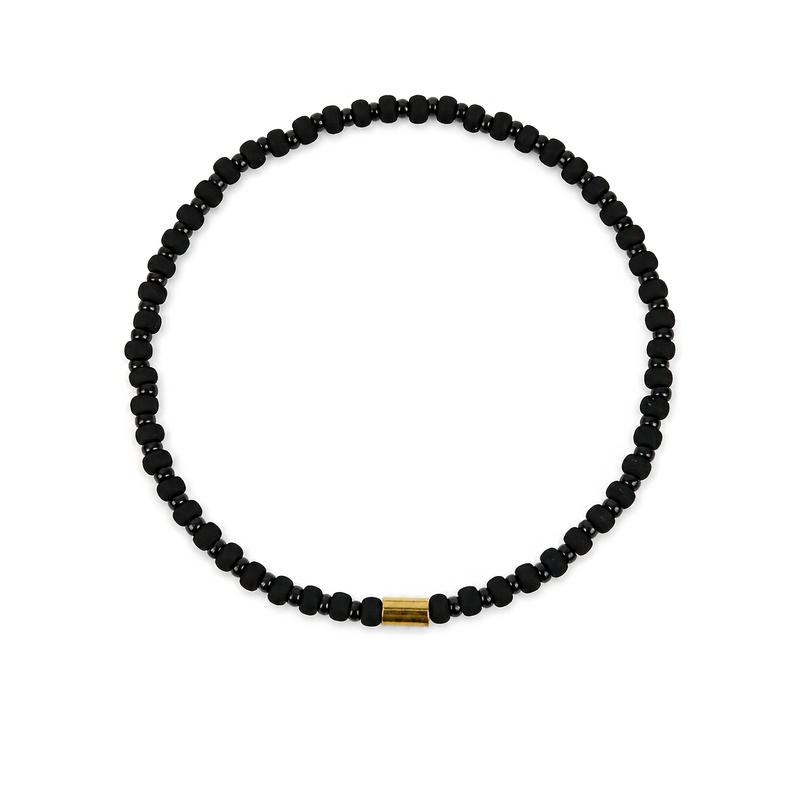 2pc Men's Imitation Frosted Stone Beaded Bracelets